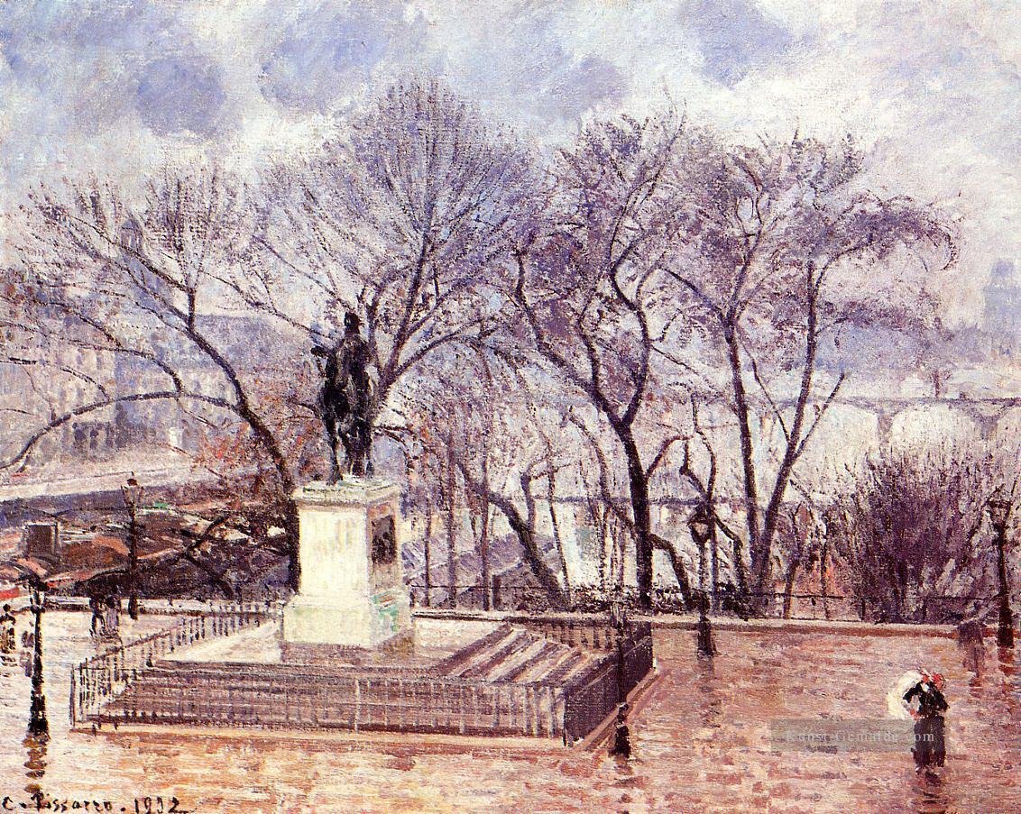 die erhöhte Terrasse des pont neuf Ort henri iv Nachmittag regen 1902 Camille Pissarro Ölgemälde